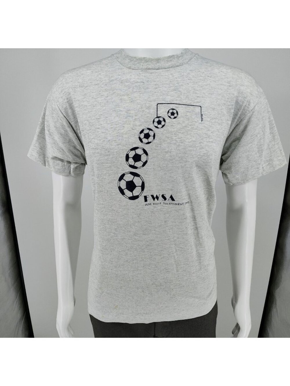 Vintage Single Stitch Soccer FWSA Pine Ridge Tournament 1992 T-Shirt (XL)
